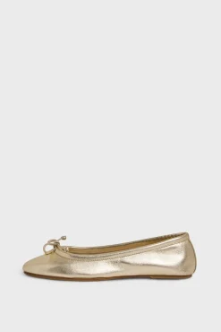 Ballerines En Cuir Dore Or - Mia<Gerard Darel Fashion