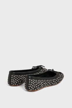 Ballerines En Cuir Noir Strass Noir - Mia<Gerard Darel Outlet