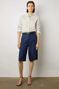 Bermuda De Tailleur En Lin Encre - Celenn<Gerard Darel Clearance