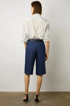 Bermuda De Tailleur En Lin Encre - Celenn<Gerard Darel Clearance