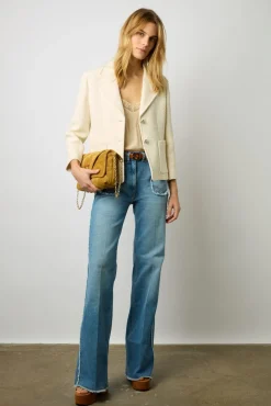 Blazer En Tweed Uni Ecru - Bailee<Gerard Darel Hot