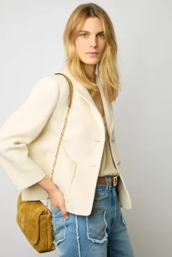 Blazer En Tweed Uni Ecru - Bailee<Gerard Darel Hot