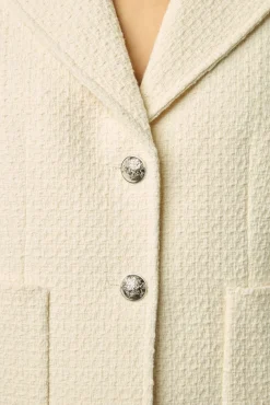 Blazer En Tweed Uni Ecru - Bailee<Gerard Darel Hot