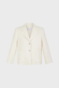 Blazer En Tweed Uni Ecru - Bailee<Gerard Darel Hot