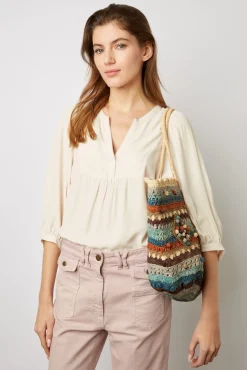 Blouse Avec Mini Perles Beige Rose - Amaia<Gerard Darel Best