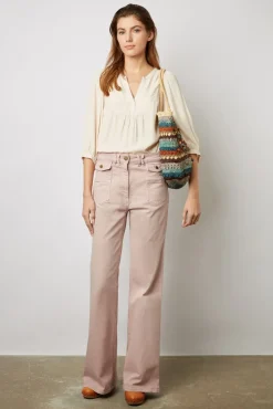 Blouse Avec Mini Perles Beige Rose - Amaia<Gerard Darel Best