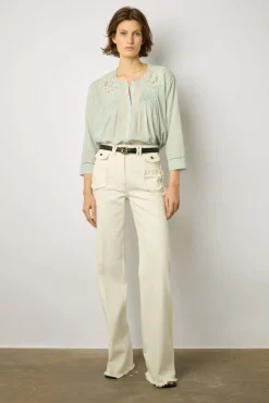 Blouse Brodee Bleu Ciel - Aaya<Gerard Darel Online