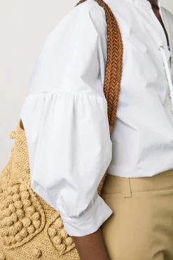 Blouse En Coton A Lacet Blanc - Alania<Gerard Darel Fashion