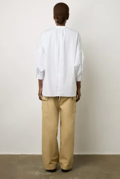 Blouse En Coton A Lacet Blanc - Alania<Gerard Darel Fashion