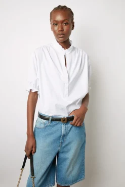 Blouse En Popeline De Coton Blanc - Annyr<Gerard Darel Best
