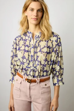 Blouse En Voile De Coton Lipstick - Adrianna<Gerard Darel Sale