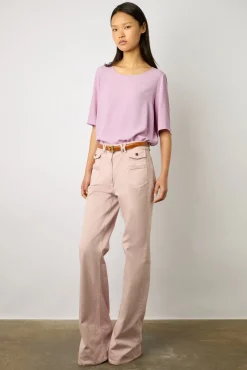 Blouse Fluide Dos Boutonne Parme - Alyah<Gerard Darel Discount
