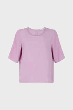 Blouse Fluide Dos Boutonne Parme - Alyah<Gerard Darel Discount