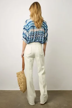 Blouse Fluide Imprimee Indigo - Aniella<Gerard Darel Fashion