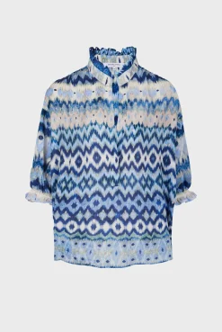 Blouse Fluide Imprimee Indigo - Aniella<Gerard Darel Fashion