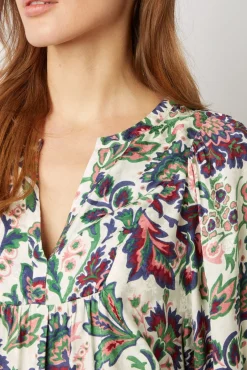 Blouse Imprimee Jacquard Ecru - Abell<Gerard Darel Hot