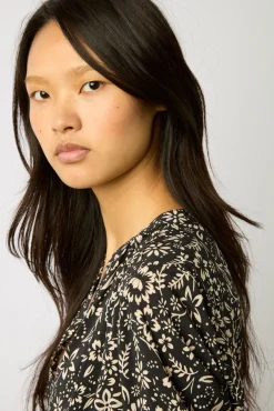 Blouse Imprime Floral Noir - Allyn<Gerard Darel Sale