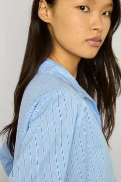 Blouse Rayee A Col Chemise Nuage - Anelia<Gerard Darel Sale
