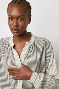 Blouse Rayee En Coton Ecru - Ambre<Gerard Darel Online