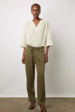 Blouse Rayee En Coton Ecru - Annalisa<Gerard Darel Outlet