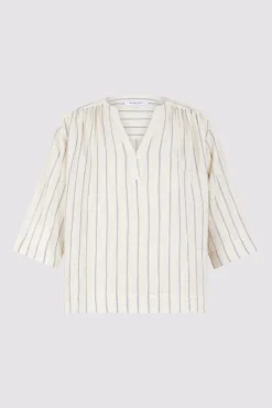 Blouse Rayee En Coton Ecru - Annalisa<Gerard Darel Outlet