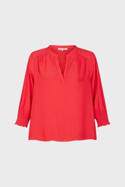 Blouse Satinee Froncee Corail - Angela<Gerard Darel Best