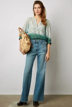 Blouse Tie And Dye Brodee Vert D'Eau - Alyff<Gerard Darel Best
