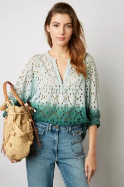 Blouse Tie And Dye Brodee Vert D'Eau - Alyff<Gerard Darel Best