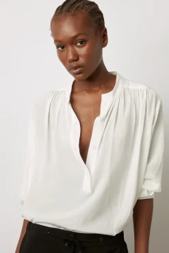 Blouse Unie Satinee Blanc - Alice<Gerard Darel Outlet