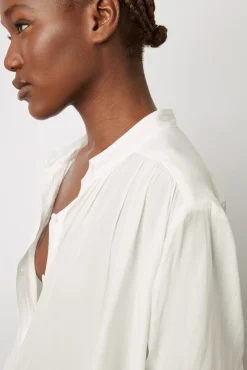 Blouse Unie Satinee Blanc - Alice<Gerard Darel Outlet