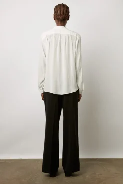 Blouse Unie Satinee Blanc - Alice<Gerard Darel Outlet