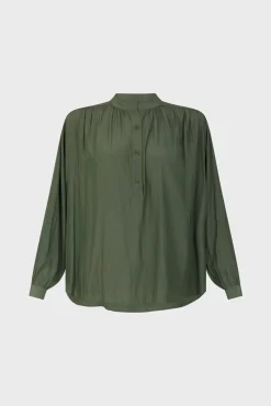 Blouse Unie Satinee Kaki - Alice<Gerard Darel Hot