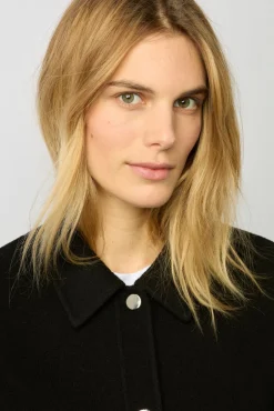 Blouson En Laine Double-Face Noir - Nattie<Gerard Darel Outlet