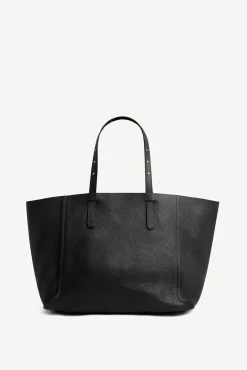 Cabas En Cuir Graine Noir/Or - Simple 2<Gerard Darel Online