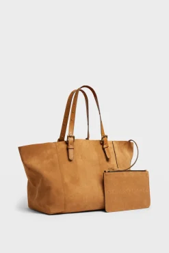 Cabas En Cuir Velours Femme Ble Simple Bag<Gerard Darel Online