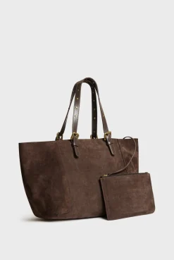 Cabas En Cuir Velours Interieur Metallise - Simple Bag<Gerard Darel Sale