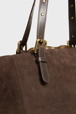 Cabas En Cuir Velours Interieur Metallise - Simple Bag<Gerard Darel Sale