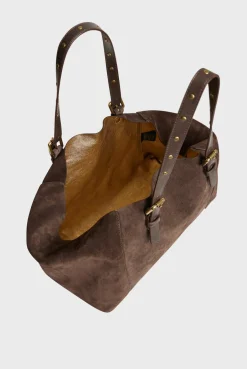 Cabas En Cuir Velours Interieur Metallise - Simple Bag<Gerard Darel Sale