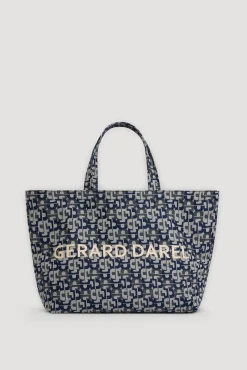 Cabas En Jacquard Marine - Lolita<Gerard Darel Sale