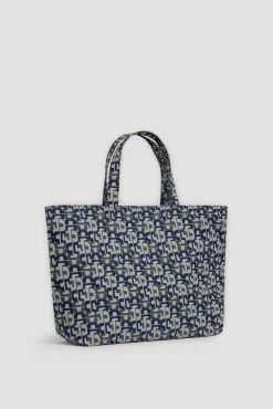Cabas En Jacquard Marine - Lolita<Gerard Darel Sale