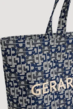 Cabas En Jacquard Marine - Lolita<Gerard Darel Sale