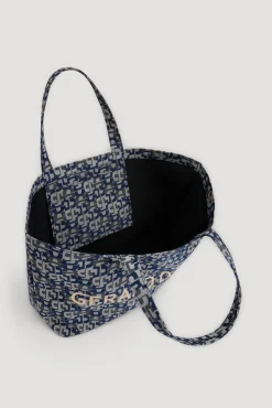 Cabas En Jacquard Marine - Lolita<Gerard Darel Sale