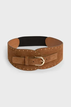 Ceinture Corset Cuir Velours Camel - Olympe<Gerard Darel Fashion