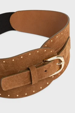 Ceinture Corset Cuir Velours Camel - Olympe<Gerard Darel Fashion