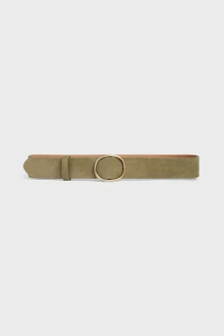 Ceinture En Cuir Velours Vert - Paloma<Gerard Darel New