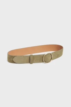 Ceinture En Cuir Velours Vert - Paloma<Gerard Darel New