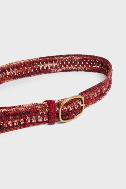 Ceinture En Raphia Chine Bordeaux - Paloma<Gerard Darel Clearance