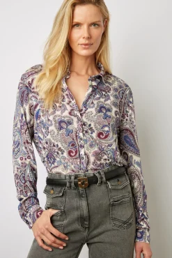 Chemise A Imprime Cachemire Ecru - Miray<Gerard Darel Discount