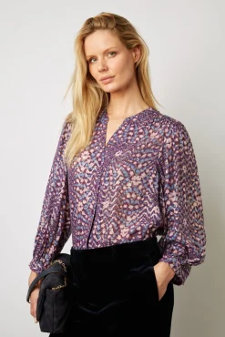 Chemise A Imprime Et Lurex Parme - Akris<Gerard Darel Fashion