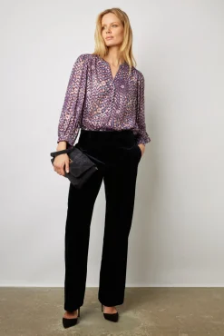 Chemise A Imprime Et Lurex Parme - Akris<Gerard Darel Fashion
